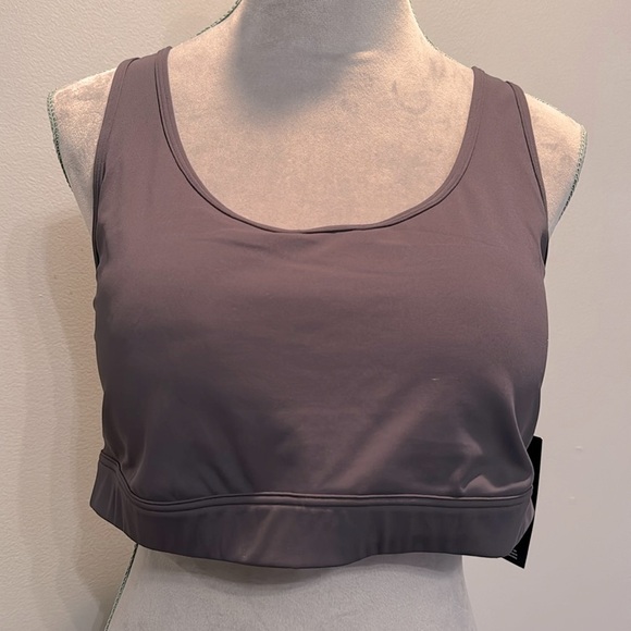 Ideology medium impact charcoal cross cross sport bra NWT 2X - Picture 1 of 9
